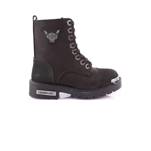 Hammer Jack 102 17600 F Siyah Yıkama Nubuk Çocuk Günlük Ayakkabı 102-17600-F-SIYAH-YIKAMA-NUBUK Siyah