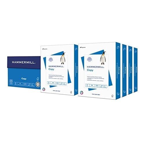 Hammermill Yazıcı Kağıdı, 9 kg Kopya Kağıdı, 8,5 x 11-8 Yuva (4000 Sayfa) - 92 Parlak, ABDde Üretilmiştir