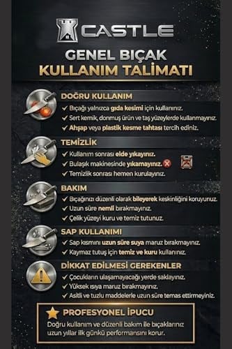 Hand Caft Serisi Mutfak Bıçak Çatal Seti Gül Sap 6lı Steak Et Kahvaltı Yemek Çatalı (MFT-4527)