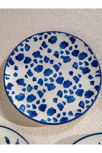 Handmade Trendy All in Blue 6 lı Pasta Seti 19 cm
