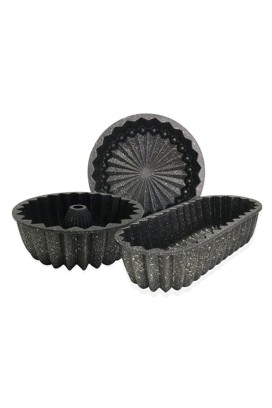 Hanımeli Döküm Granit Kek&Turta Seti 3Lü
