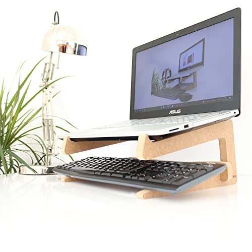 Hanwood Ahşap Laptop Standı - Laptop Yükseltici - 15