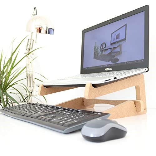 Hanwood Ahşap Laptop Standı - Laptop Yükseltici - 15