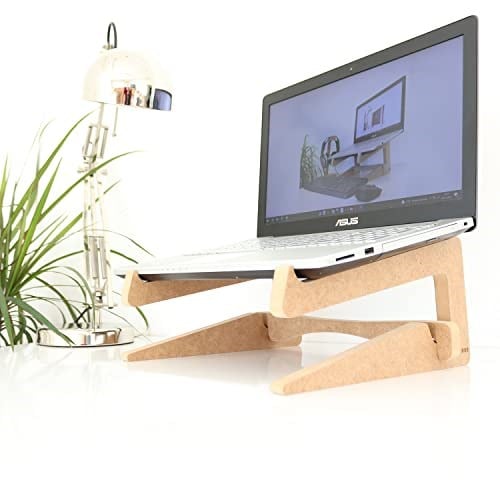 Hanwood Ahşap Laptop Standı - Laptop Yükseltici - 15