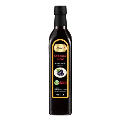 Hanzade Bitkisel Balzamik Sirke 500 ML Doğal Fermantasyon İçilebilir Katkısız Cam Şişe