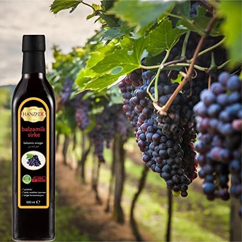 Hanzade Bitkisel Balzamik Sirke 500 ML x 2 Adet Doğal Fermantasyon İçilebilir Katkısız Cam Şişe
