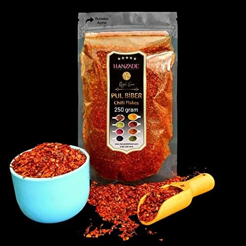 Hanzade Bitkisel Pul Biber İnce Orta Acılı 250 Gr