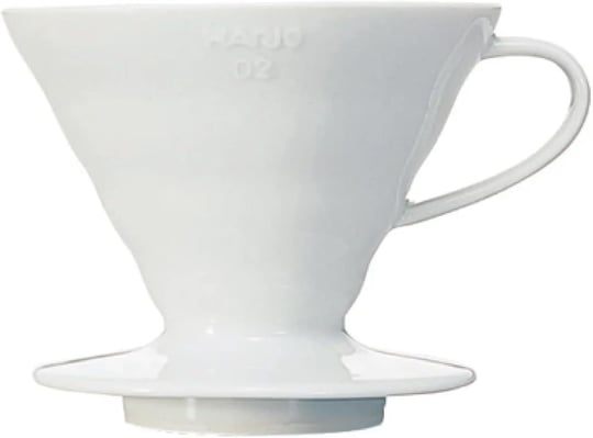 Hario V60 02 Dripper, Kahve Damlatıcı, Beyaz Plastik