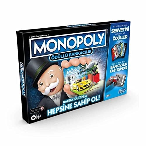 Hasbro Gaming Monopoly Ödüllü Bankacılık Kutu Oyunu, 8+ yaş, 2-4 oyuncu
