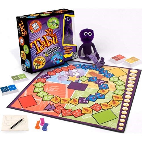 Hasbro Gaming Tabu XL Kutu Oyunu, 4 Farklı Oyun Alternatifi, Klasik Oyunun Yanı Sıra Çizerek, Tabu Kuklasıyla Anlatarak ve En Fazla 15 Kelime Kullanarak Tabu Oynayın
