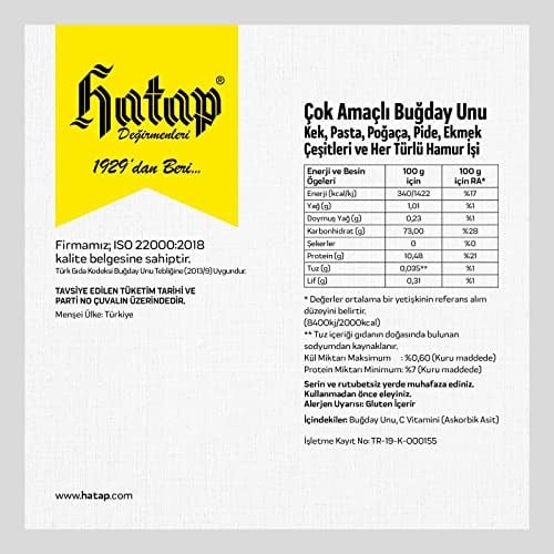 Hatap Değirmenleri Çok Amaçlı Un 10 KG