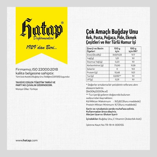 Hatap Değirmenleri Çok Amaçlı Un 10 KG