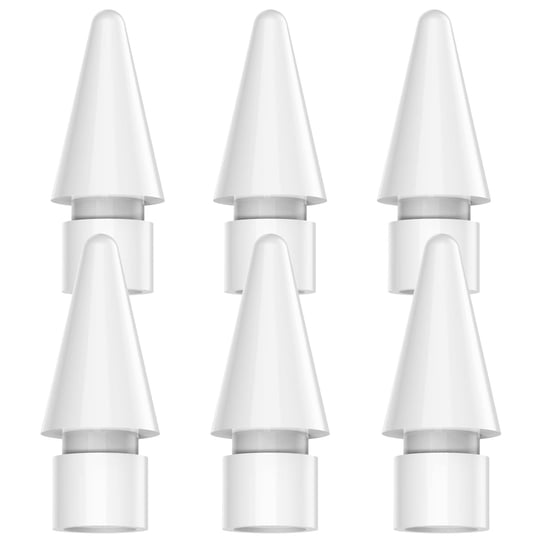 HATOKU Apple Pencil 1./2. Nesil için 6 Paket Yedek İpuçları, iPad Pro Kalem için Kalem Uçları (Beyaz)