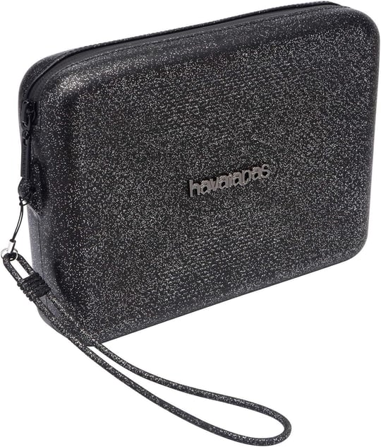 Havaianas Beach Necessaire Bag Simli Siyah 22 x 16 x 5 cm, siyah, Taglia Unica