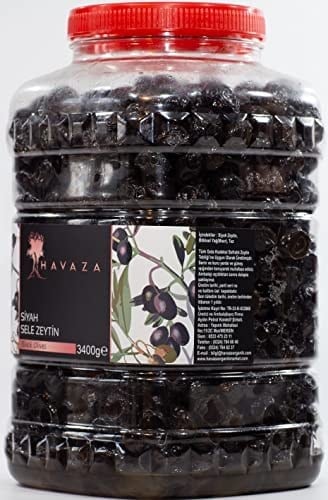 HAVAZA Siyah Sele Zeytin - 3400 gr. (291-320 Kalibre)