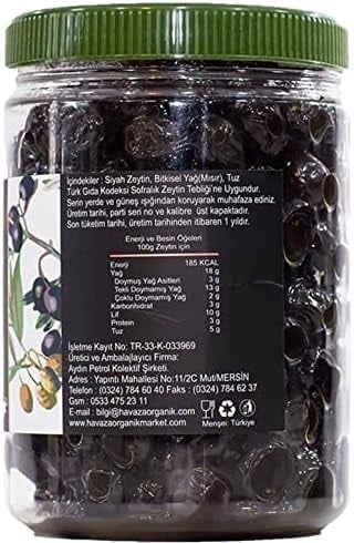 HAVAZA Siyah Sele Zeytin - 750 gr. (291-320 Kalibre)