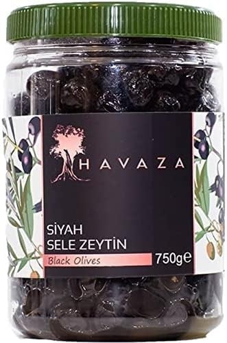 HAVAZA Siyah Sele Zeytin - 750 gr. (291-320 Kalibre)