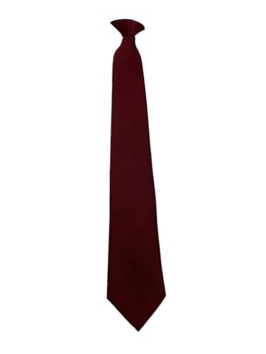 Hazır Bağlanmış Klipsli Bordo Kravat