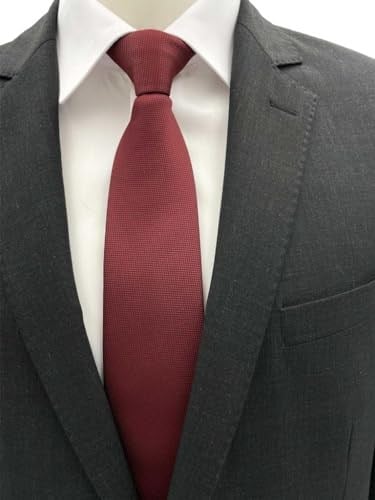 Hazır Bağlanmış Klipsli Bordo Kravat