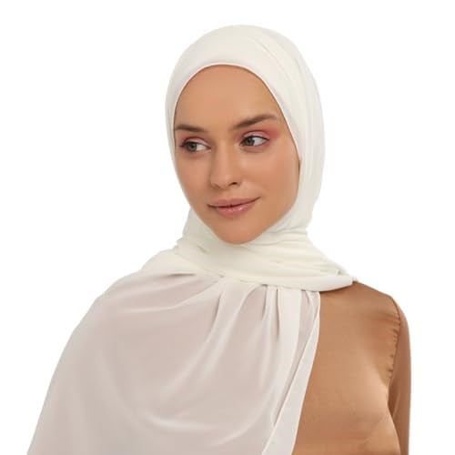 Hazır Lüks Pratik Hijablı Şifon Şal