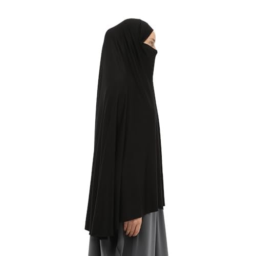 Hazır Türban Peçeli Pratik Eşarp Tesettür Nikaplı Hijab - Namaz Örtüsü Sufle (5XL)