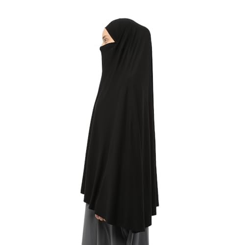 Hazır Türban Peçeli Pratik Eşarp Tesettür Nikaplı Hijab - Namaz Örtüsü Sufle (5XL)