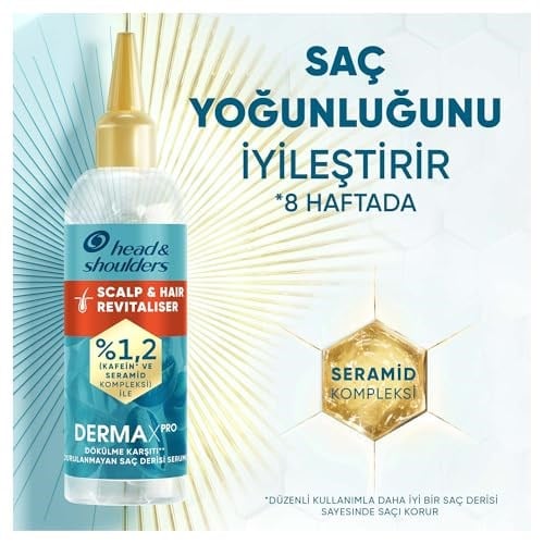 Head & Shoulders DermaXPRO Scalp & Hair Revitaliser Dökülme Karşıtı Durulanmayan Saç Derisi Serumu Kafein ve Seramid ile 145ml