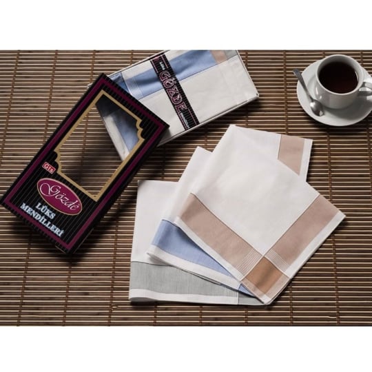 Hepsine Rakip 12 Lİ El Cep Kumaş Mendil 42x42 Cm Pamuklu GM02