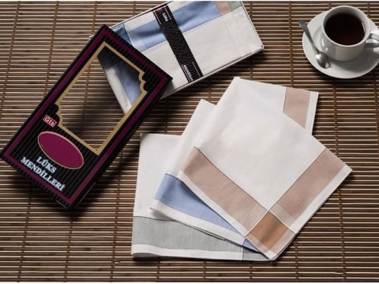 Hepsine Rakip 12 Lİ El Cep Kumaş Mendil 42x42 Cm Pamuklu GM02