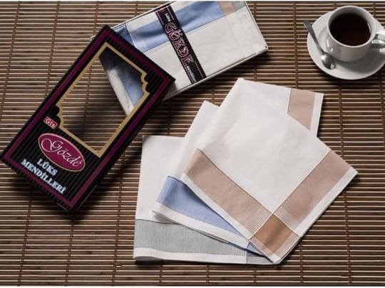 Hepsine Rakip 12 Lİ El Cep Kumaş Mendil 42x42 Cm Pamuklu GM02