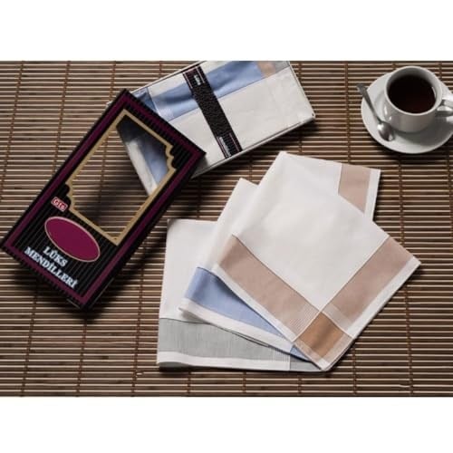 Hepsine Rakip 12 Lİ El Cep Kumaş Mendil 42x42 Cm Pamuklu GM02