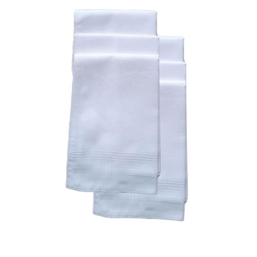 Hepsine Rakip 6 lı El Cep Yaka Kumaş Mendil 36x36 Cm 100 Pamuklu TM Beyaz