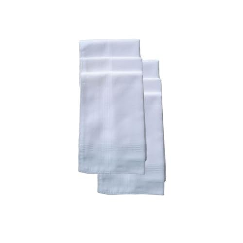 Hepsine Rakip 6 lı El Cep Yaka Kumaş Mendil 36x36 Cm 100 Pamuklu TM Beyaz