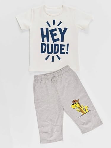 Hey Dude Erkek Çocuk T-shirt Kapri Şort Takım