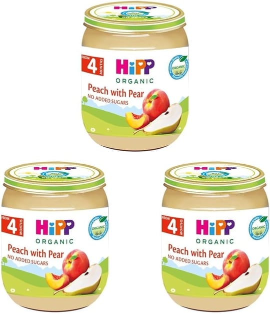 HiPP Organik Armutlu Şeftali Püresi 125 G 3lü paket