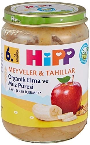 HiPP Organik Elma ve Muz Püresi 190 gr
