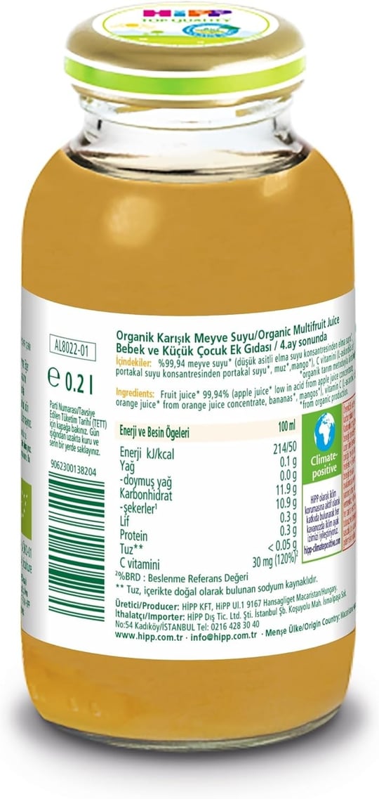 HiPP Organik Karışık Meyve Suyu 200 ml