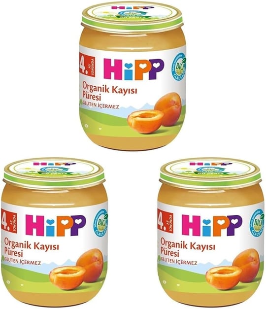 Hipp Organik Kayısı Püresi 125 Gr 1 Paket(1 X 125 G) 3lü paket