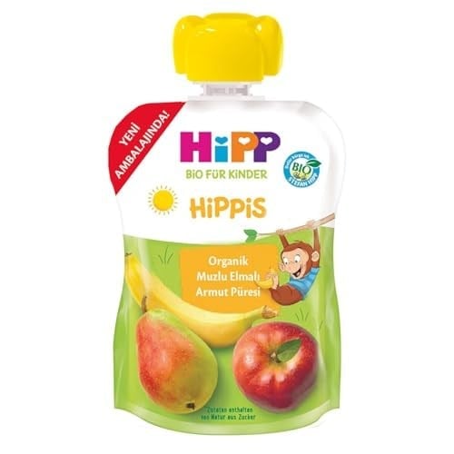 HiPP Organik Muzlu Elmalı Armut Püresi 100 gr