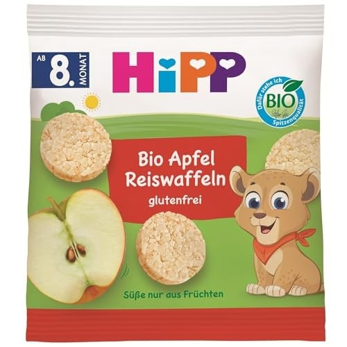 HiPP Organik Pirinçli Elmalı Bebek Gofreti 30 gr