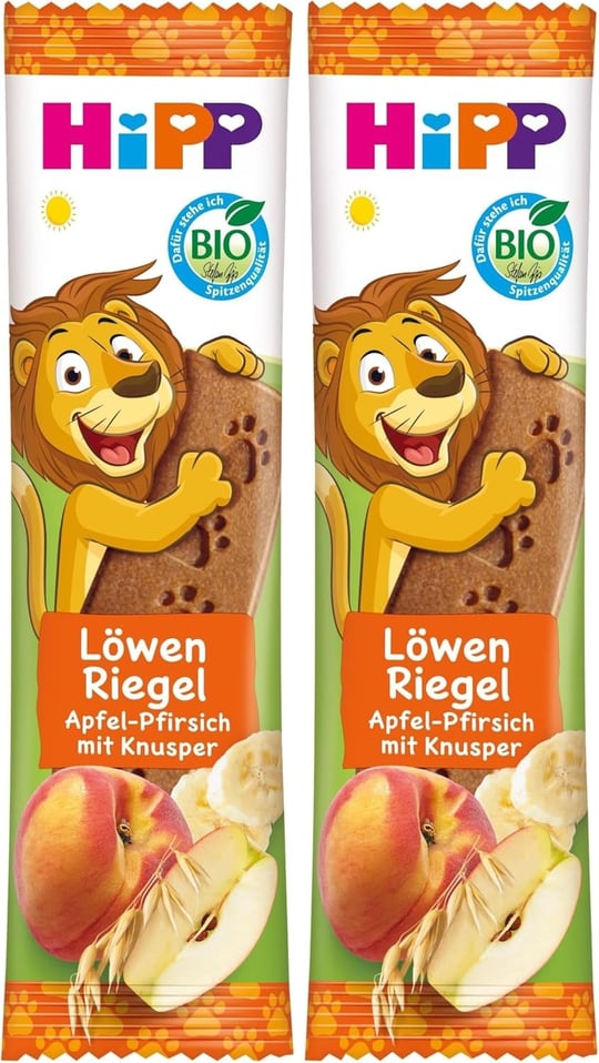 Hipp Organik Şeftali ve Elmalı Meyve Barı 1 Paket(1 x 20 g) 2li paket
