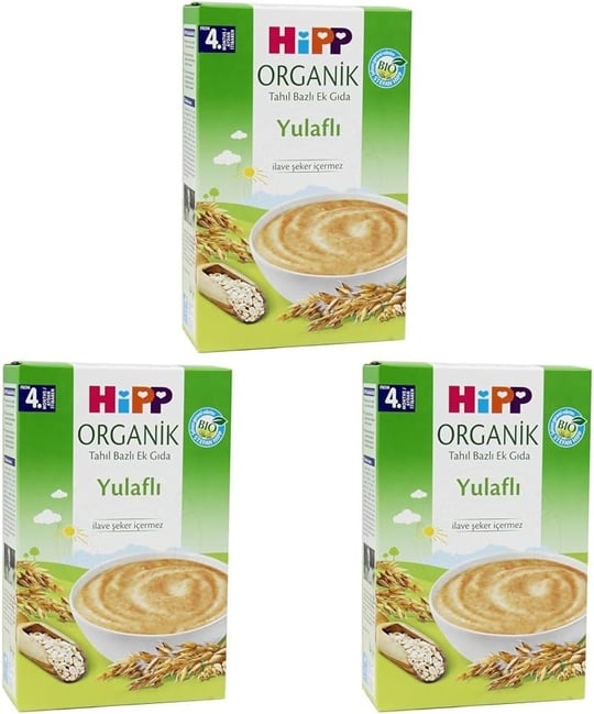 HiPP Organik Yulaflı Tahıl Bazlı Ek Gıda 200g 3lü paket