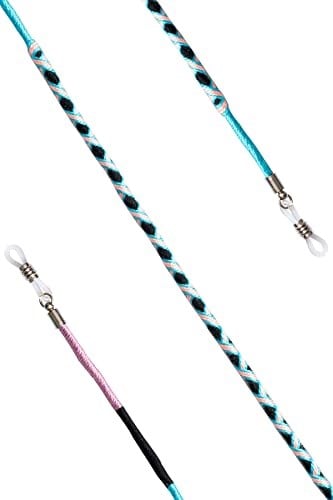 Hippi Water Flower Renkli 70 cm El Emeği Örgülü Özel Tasarım Yapılı Unisex Gözlük İpi Aksesuarı
