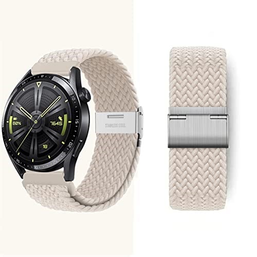 Hızlı Bırakma Kayışı 20 mm 22 mm, Zarif ve Rahat Elastik Nefes Kayışları Paslanmaz Çelik Ayarlanabilir Toka Smartwatch ve Saatler için (20 mm)
