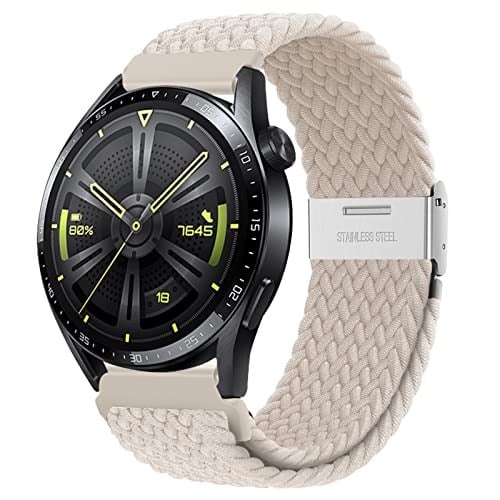 Hızlı Bırakma Kayışı 20 mm 22 mm, Zarif ve Rahat Elastik Nefes Kayışları Paslanmaz Çelik Ayarlanabilir Toka Smartwatch ve Saatler için (20 mm)