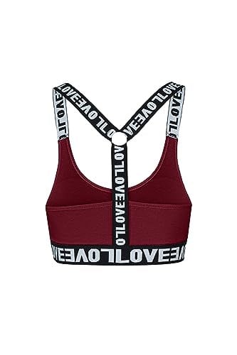 HNX Pamuklu Çıkarılabilir Kaplı LOVE Lastik Halka Detaylı Çapraz Askı Kadın Büstiyer