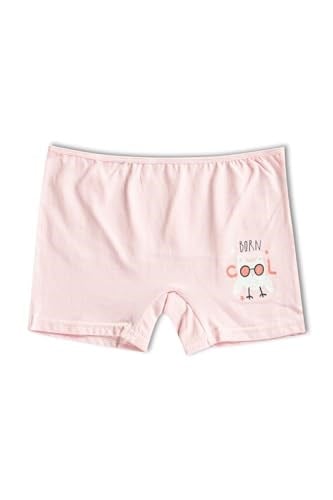 HNX UNDERWEAR 6lı Pamuklu Baskılı Kız Çocuk Boxer Külot Karışık-3 8-9 Yaş hnxNM748