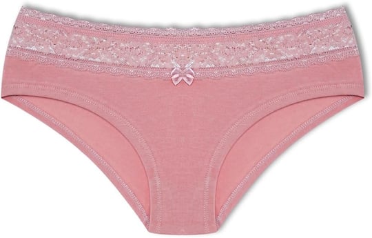 HNX UNDERWEAR Beli Dantelli Yarım Şort Kadın Boxer Külot Pudra L hnxNM6084