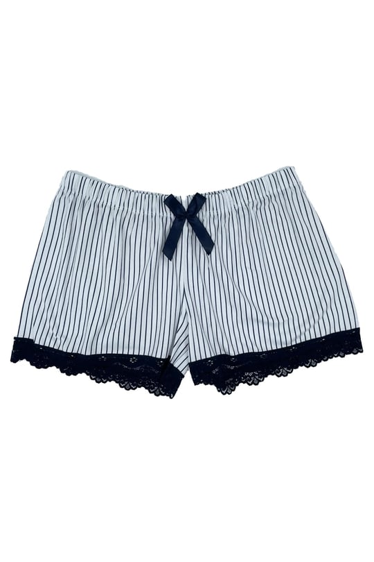 HNX UNDERWEAR Dantel Detaylı Pamuklu Kadın Şort Beyaz L hnxNM5666