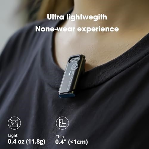 HollyView Hollyland Lark M1 kablosuz yaka mikrofonu, aktif gürültü azaltma, 200 m menzil, 8 saat pil ömrü, ultra mini taşınabilir, kablosuz takmalı mikrofon, DSLR kamera, iPhone, Android PC için (siya
